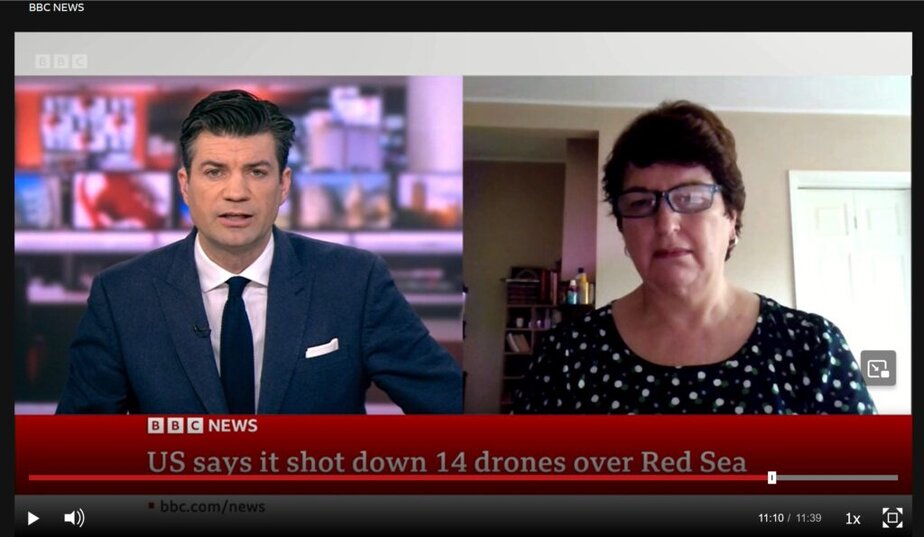 Sue Terpilowski OBE on BBC News 17 Dec 2023